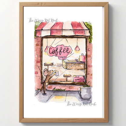 Mouse Closing Up Shop Print